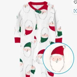 NWT Carter's Toddler 1-Piece Santa Fleece Footie Pajamas